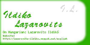 ildiko lazarovits business card